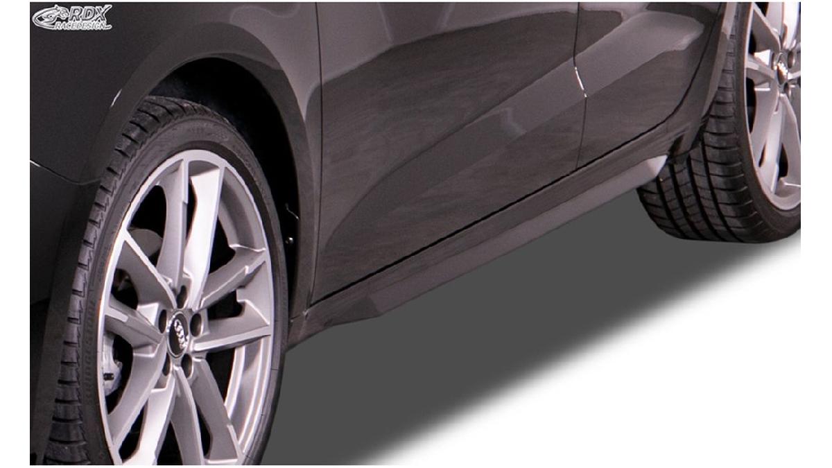 Jupes+lat%C3%A9rales+%27Slim%27+sur+mesure+pour+Audi+A1+%28GB%29+2018-+%28ABS+noir+luisant%29